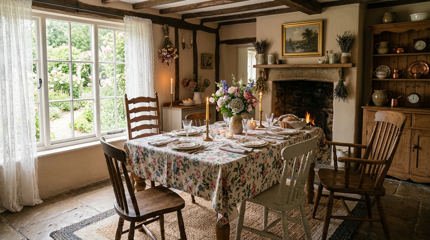 13 Romantic Cottagecore Dining Room Ideas for a Cozy Country Vibe